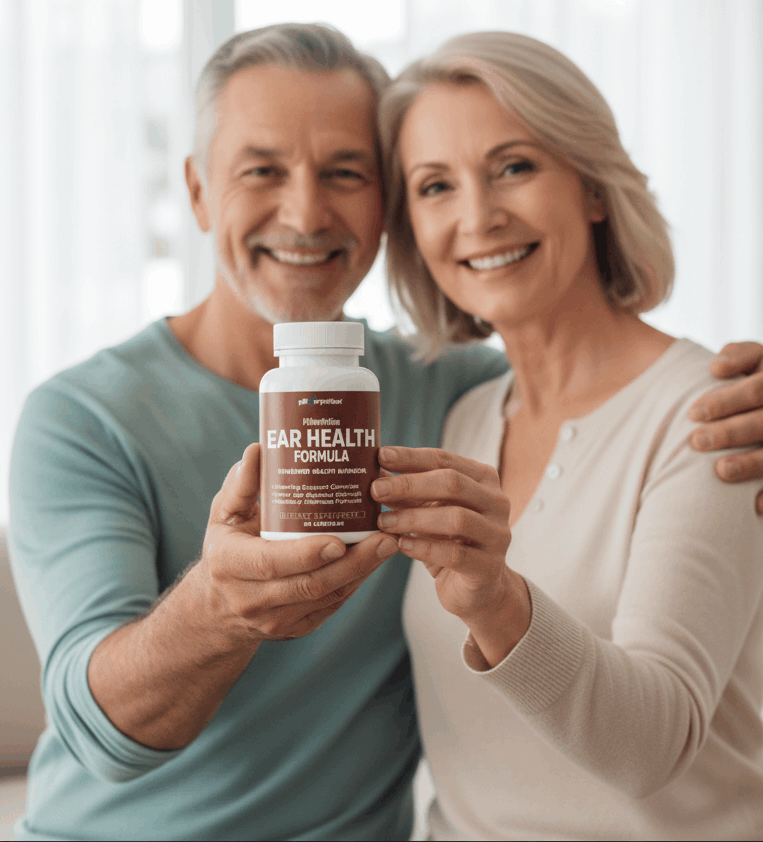 EarHealth Formula supplement bottle for healthy blood sugar support